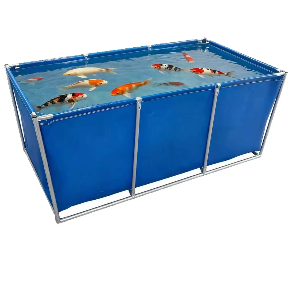 Fish pond with bracket, full set of knife scraping cloth, breeding pond, orchard water storage canvas pond, full set of breeding