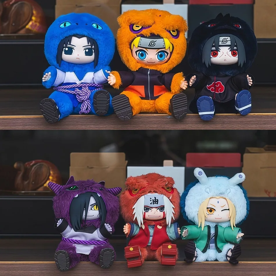Caja Sorpresa de Peluche de Vinilo Naruto EAKI, Serie Shippuden Party V2, Figura de Peluche, Colgante, Adorno, Muñeco, Juguete, Regalo de Cumpleaños