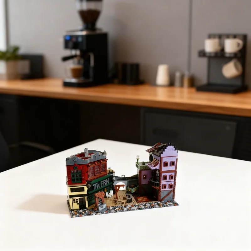 

3499pcs MOC Medieval Square Modular Streetscape Model Building Blocks Toy Gift Creative Display Collectible Desk Premium Adult