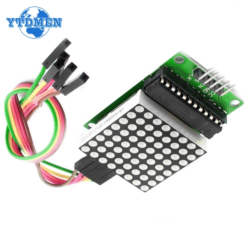 Dot LED Matrix Module MAX7219 LED Matrix Display 8*8 MCU Control Module for Arduino 5V Interface Output Input Common Cathode