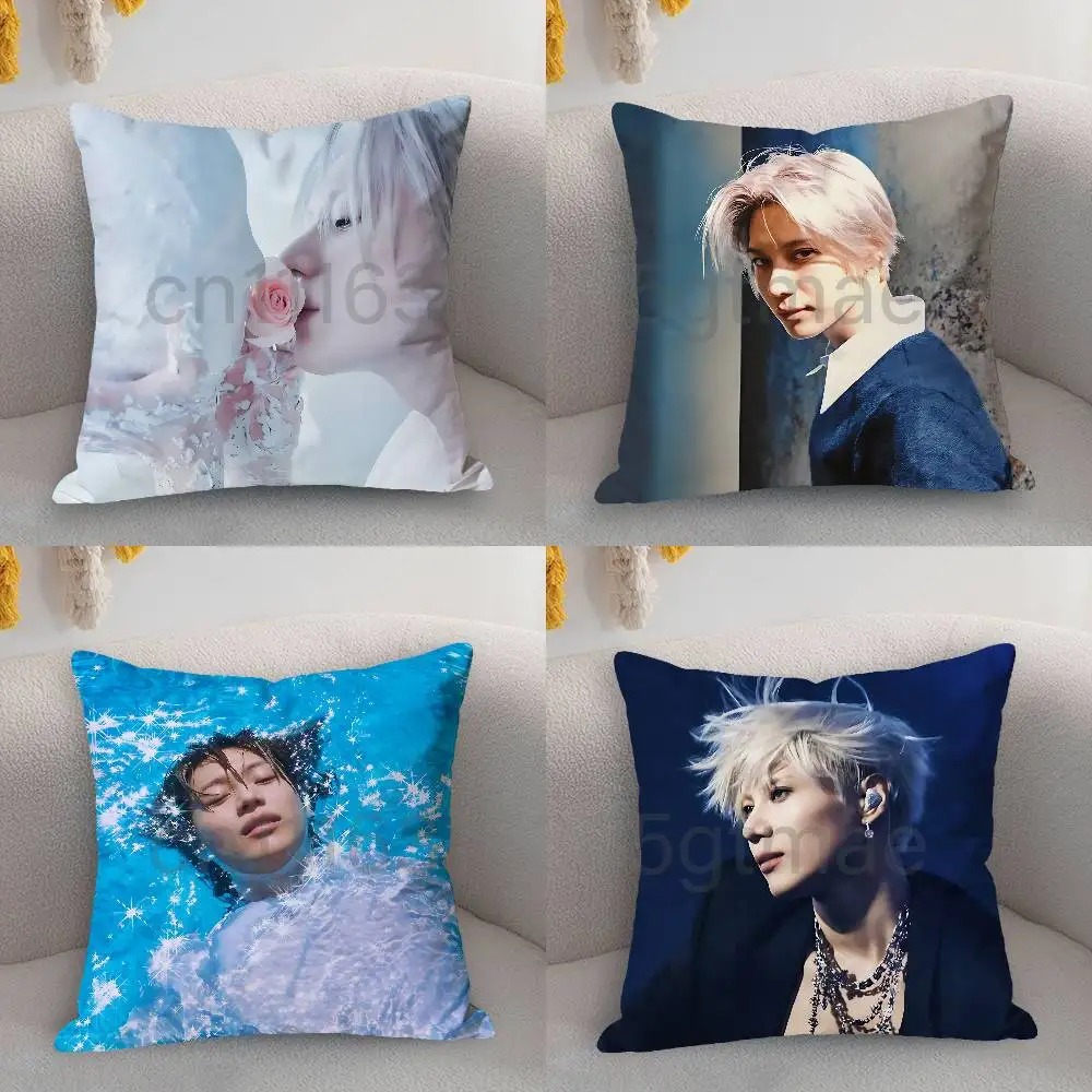 T-Taemin FLOAT Gooey Polyester Printed Pillow Cover Square 30 40 45 50 60 65 cm Soft for Sofa Bed Car Home Decor