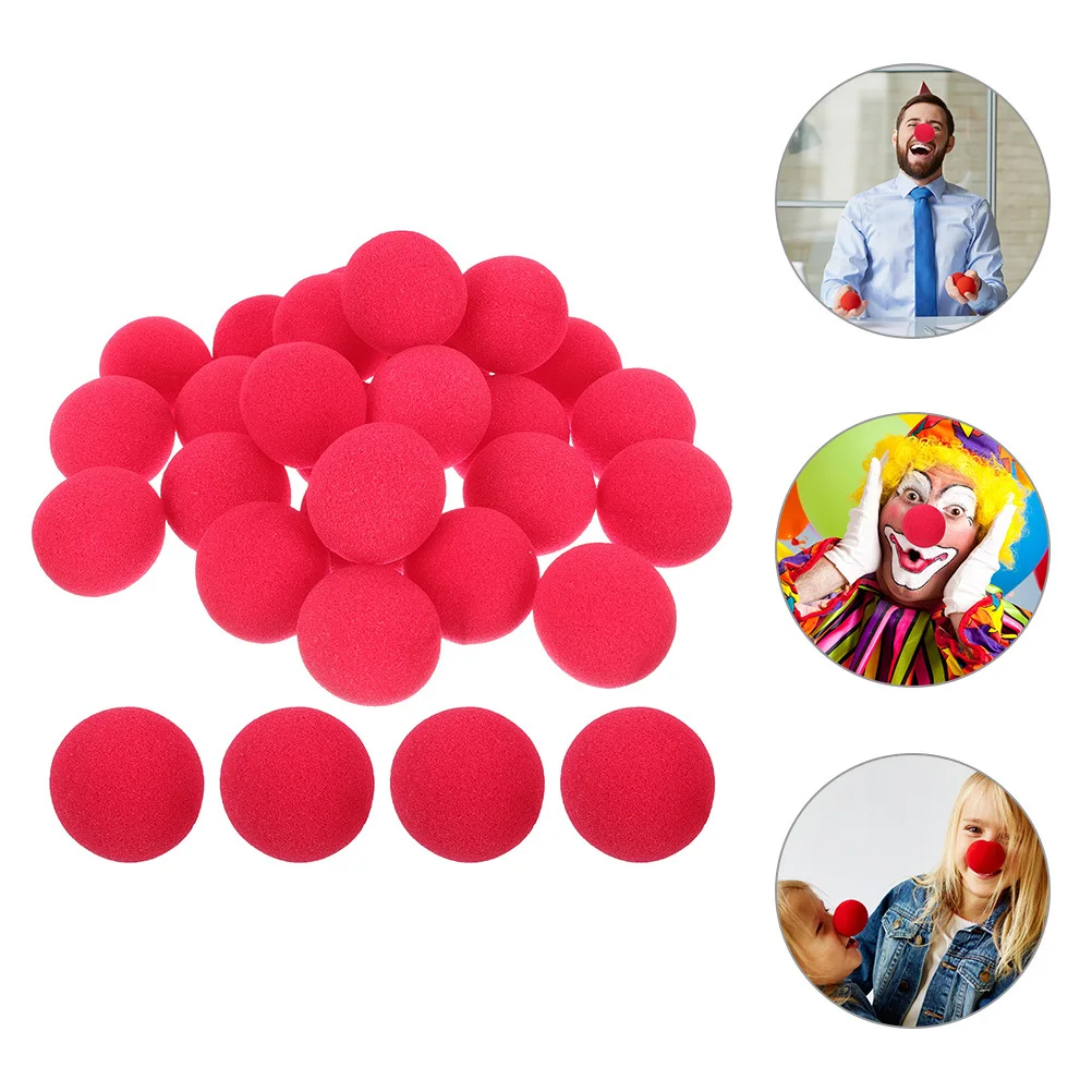 

100Pcs Clown Sponge Nose Lightweight Wear Resistant for Carnival Party Halloween Cosplay Clown Accessories Decorative Circus