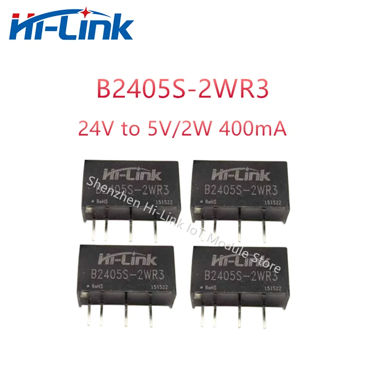 จัดส่งฟรี10ชิ้น/ล็อต Hi-Link ปริมาณน้อยโมดูลไฟฟ้าแยก B2405S-2WR3 5V 2W DC แปลงแรงดันไฟฟ้า DC