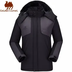 GOLDEN CAMEL Waterproof Hiking Jackets Warm Men's Winter Coats Mountaineering Windbreakers Hooded Snowboarding Jacket for Men