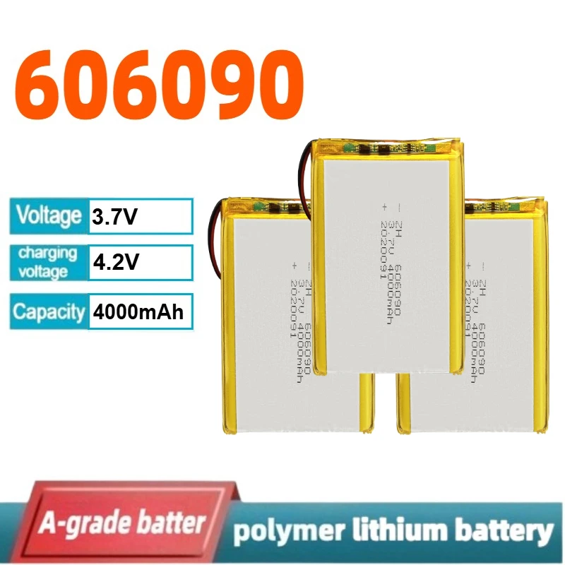 

3-5PCS 606090 3.7V 4000mAh Li-Polymer Li LiPo Battery Connector for GPS Bluetooth Speaker Power Bank Tablet