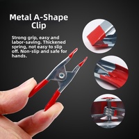 10pcs Metal A-Shaped Clip 2 Inch Spring Clamps Wide Open Rubber Coated Handles Strong Grip Clamps For DIY Photography Tool