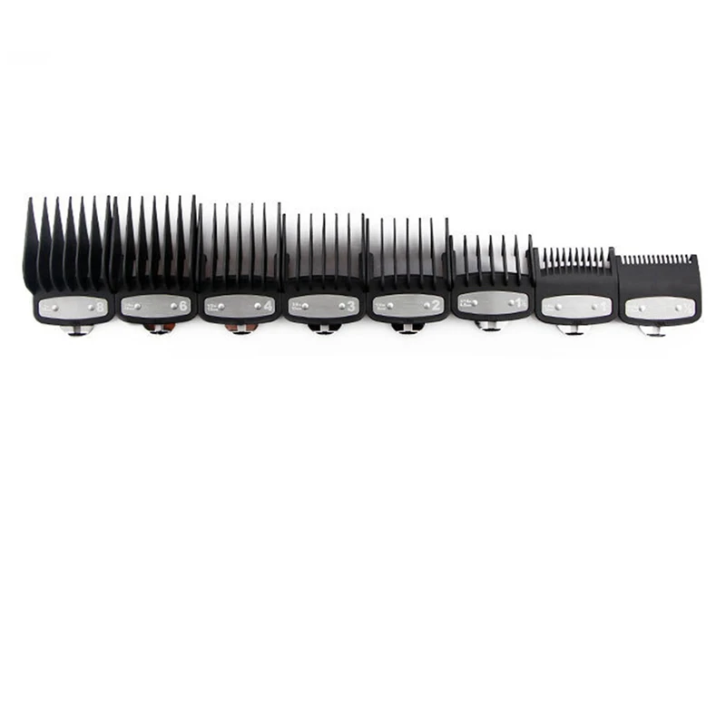 16Pcs Cutting Guide Comb For Wahl With Metal Clip 3171-500,Fits For Multiple Size Wahl Clippers Black