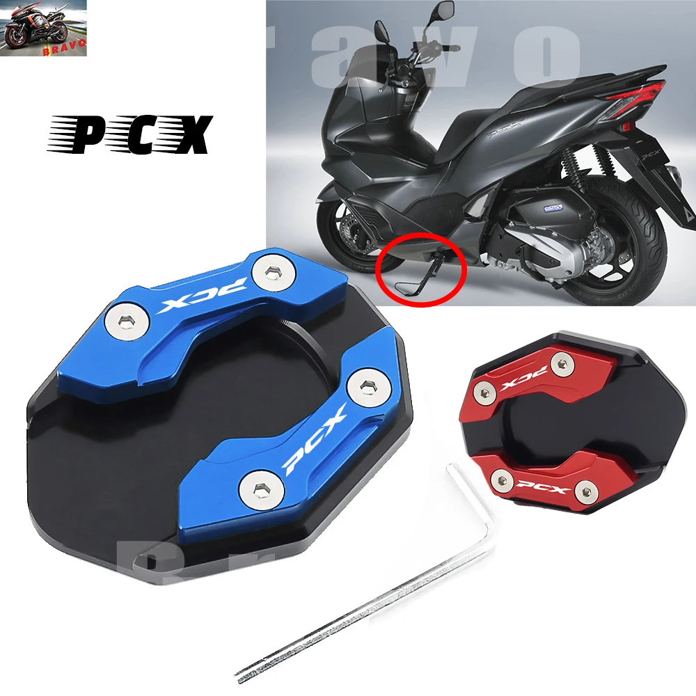 

Logo For Honda PCX 125 150 160 PCX125 PCX150 PCX160 Extension Plate Kickstand Foot Enlarger Accessories Motorcycle