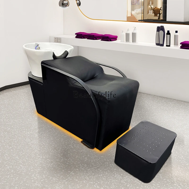 

Hair Salon Special Lighted Shampoo Bed Barber Shop Hair Salon Atmosphere Light Semi-Reclining Bed