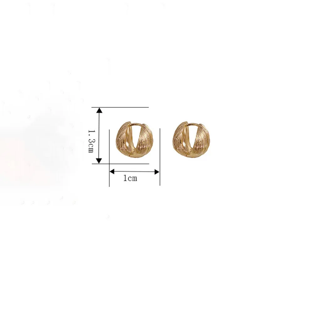 Exaggerated 925 Silver Needle 14k Gold Plating Frosted Ball Hoop Earrings For Women Party Vintage Fine Jewelry Accessories