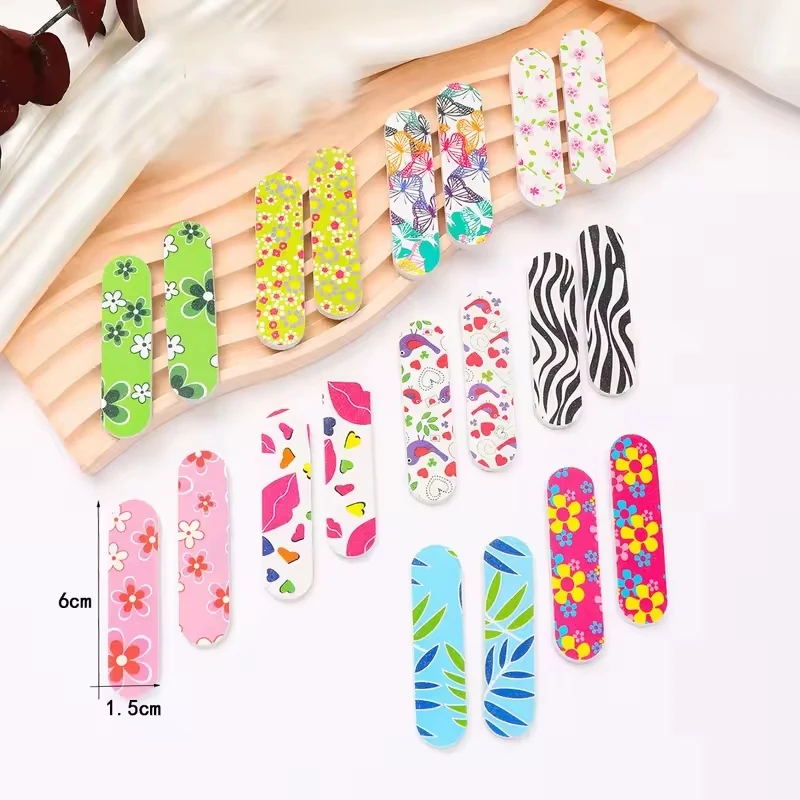 

50Pcs Assorted Color Nail Art Tool Mini EVA Nail Files Set Double Sided Emery Boards Nail File And Buffers for Manicure Pedicure