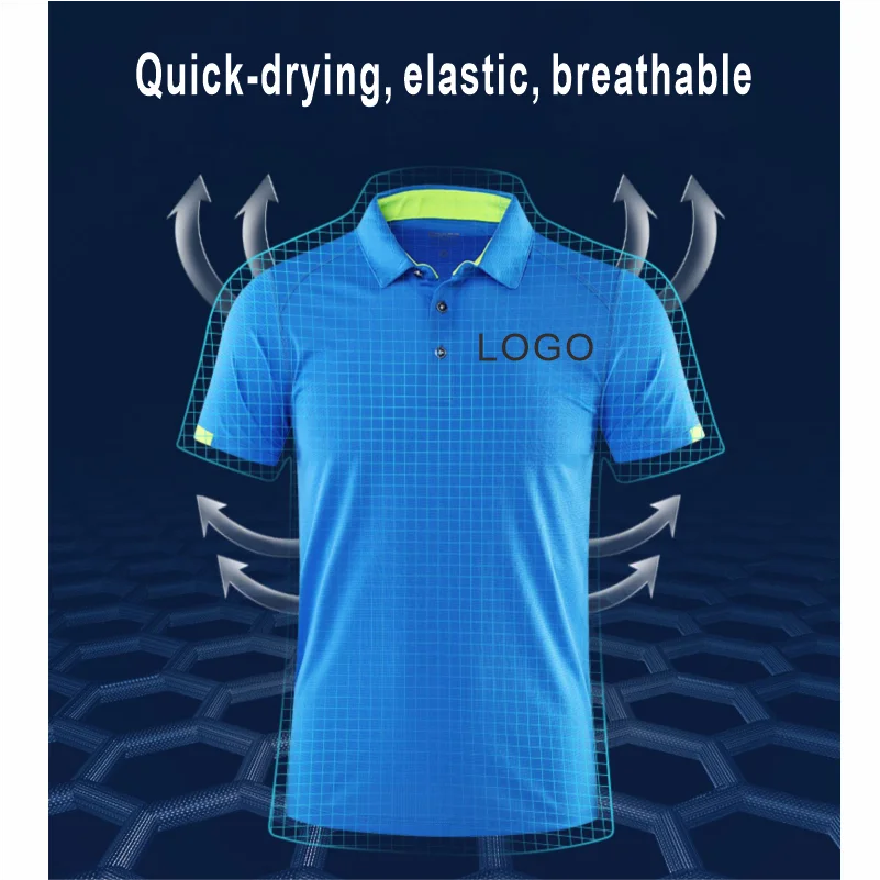 ZXL Quick-drying Sports Polo Shirt Custom Logo Company Brand Design Print Embroidery Breathable Lapel Short Sleeve Polo Shirts - Image 3