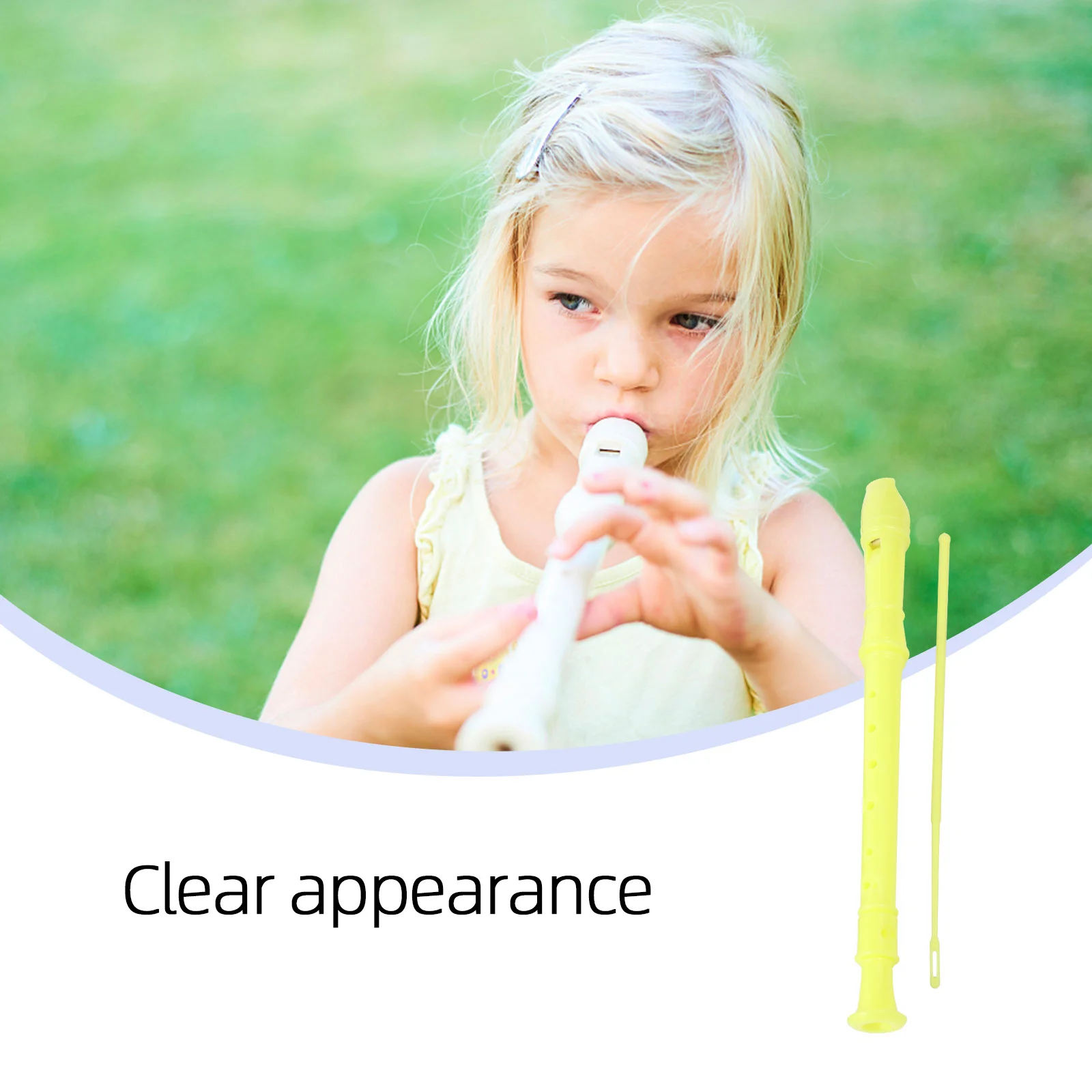 

Educational Music Toy Soprano Recorder Kids Instruments Bright Sound Premium Plastic Smooth Surface Rounded No Burr