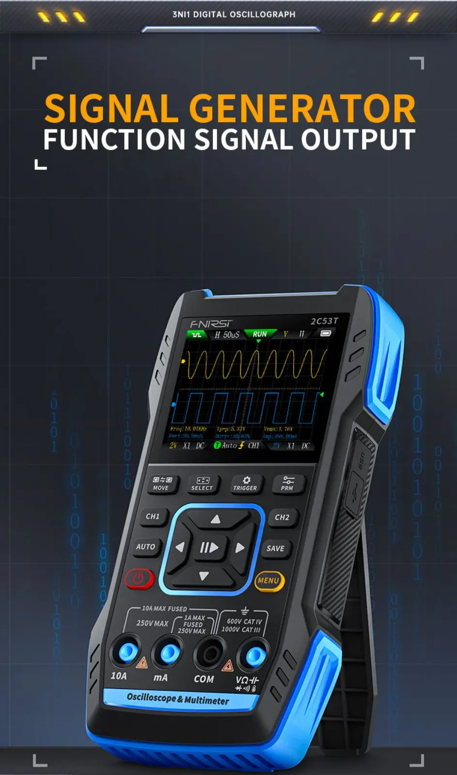 2C23T, 2C53T 3-in-1 Digitales Oszilloskop Multimeter DDS Signalgenerator – Detail 36