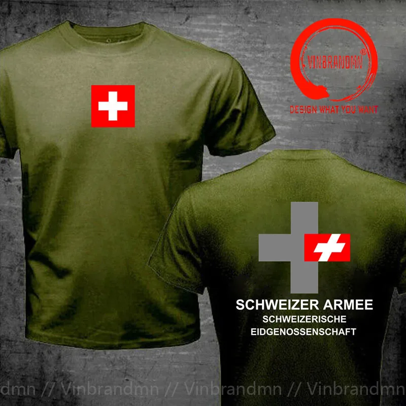 Army Swiss Confederation Switzerland CHE CH Confoederatio Helvetica T Shirt Swiss Armed Forces Tactical Military Country T-shirt