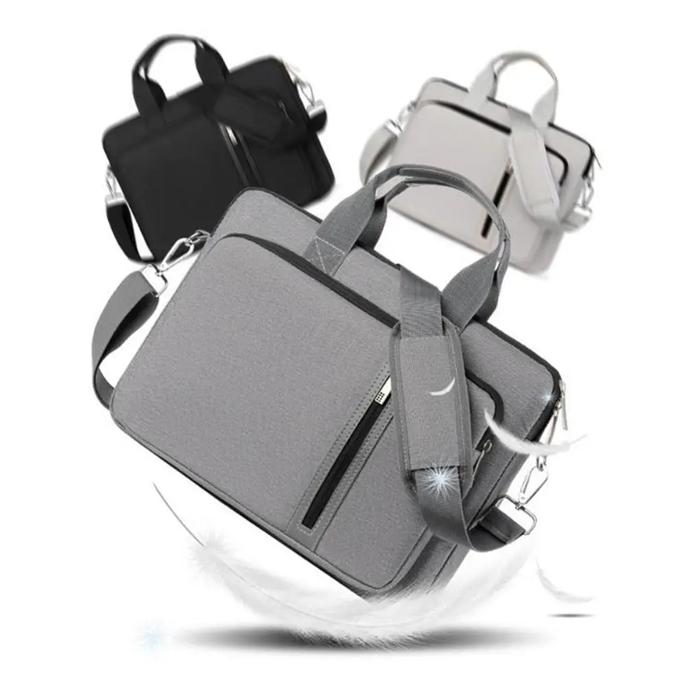 Double-walled Computer Bag Crossbody Design Shockproof Business Notebook Bag Handheld Waterproof Public Document Backpack Office