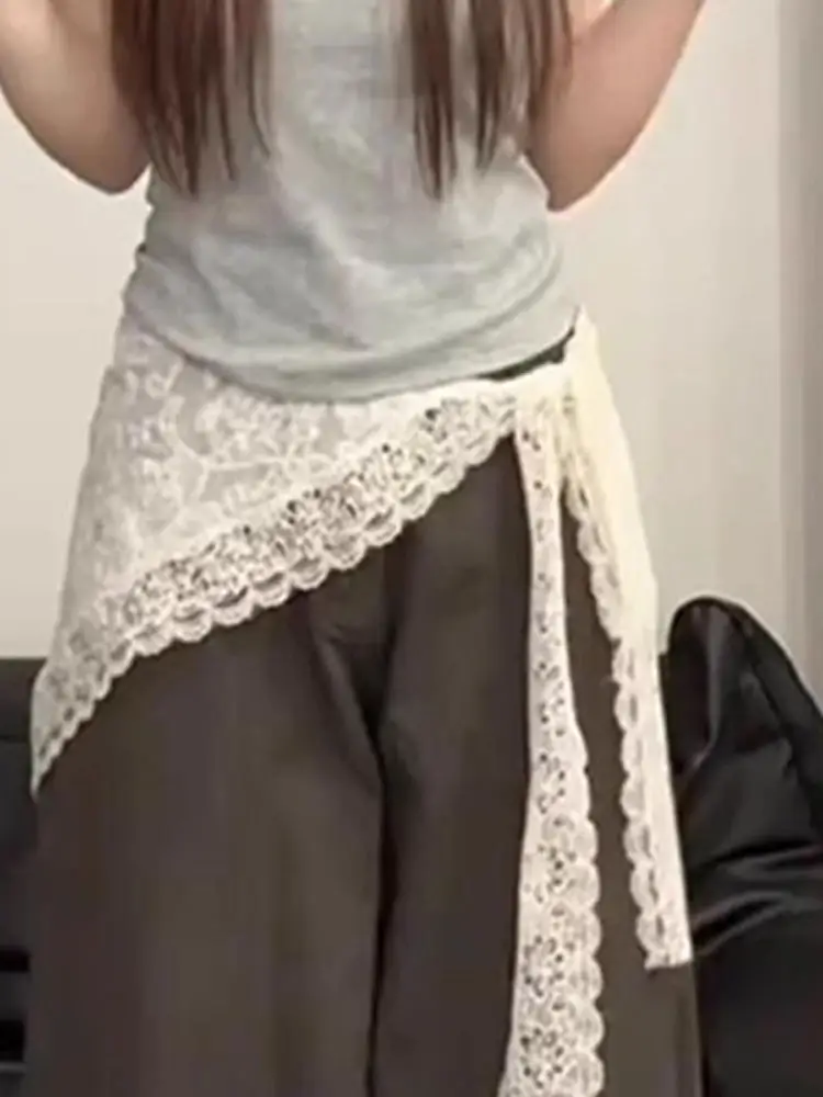 

Новая женская юбка-трапеция большого размера с кружевом, в корейском стиле, уникальная и красивая, с высокой талией, модель 2026 года