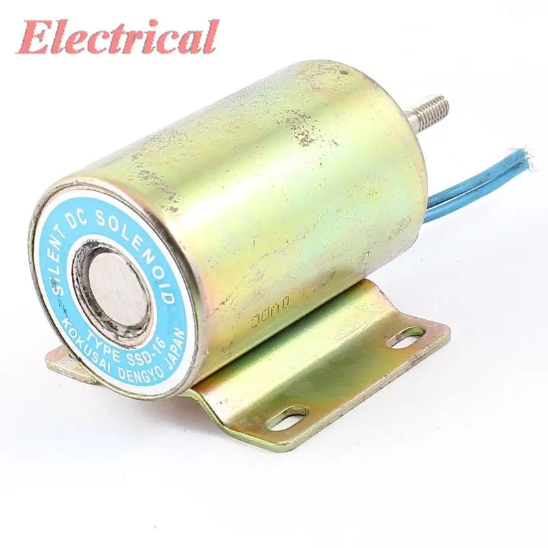 1pc DC Solenoid Electromagnet DC110V 1.15A 15mm/2Kg Stroke/ Force Push type Open Frame Type Linear Motion Open Coil Form