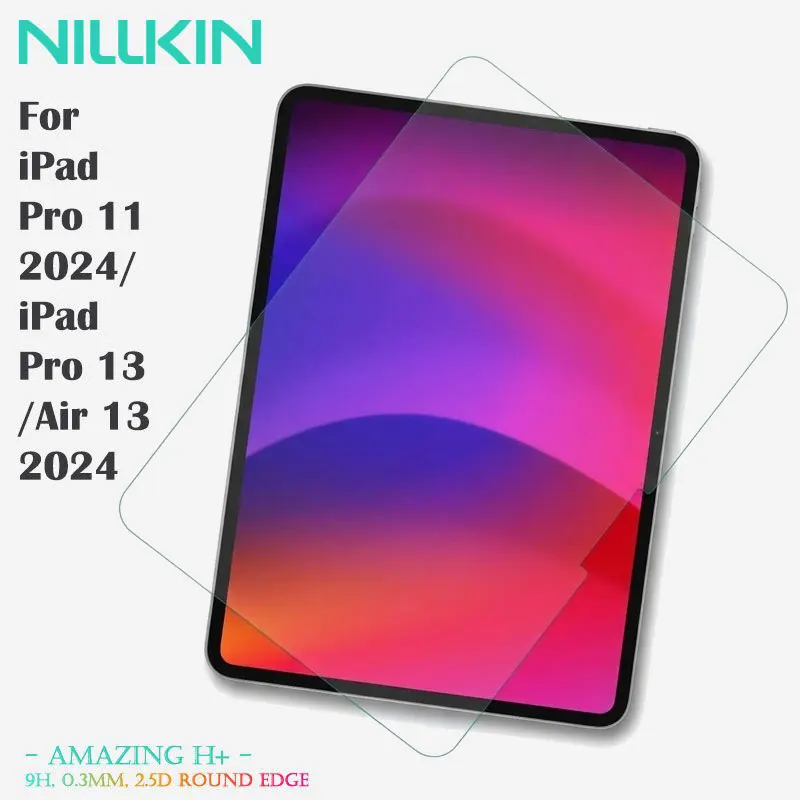 

NILLKIN 0.2mm 9H Anti-Explosion Tempered Glass For iPad Pro 11 2024 & Pro 13/Air 13 2024/2025, Bubble Free Full Set with Tools