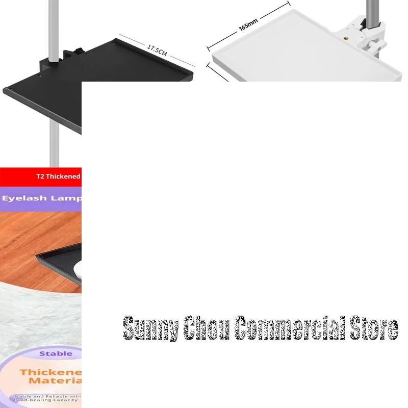 1 pz supporto per vassoio per ciglia lampada a luce mezzaluna morsetto universale piattaforma con clip supporto regolabile strumento per vassoio cosmetico per trucco ciglia