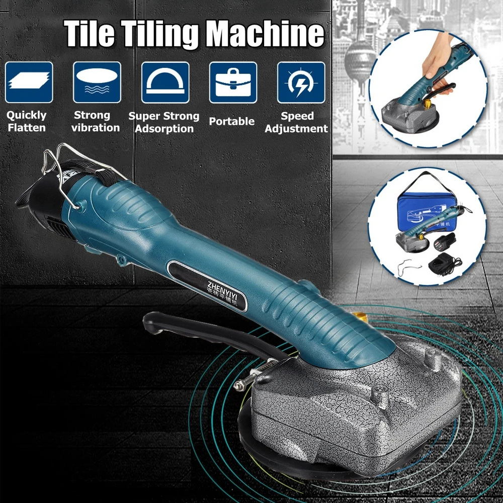 New Tile Vibrator Suction Cup Portable Floor Laying Machine Leveling Tool 600W With Batteries Ceramic Tile Vibrator Floor Tools