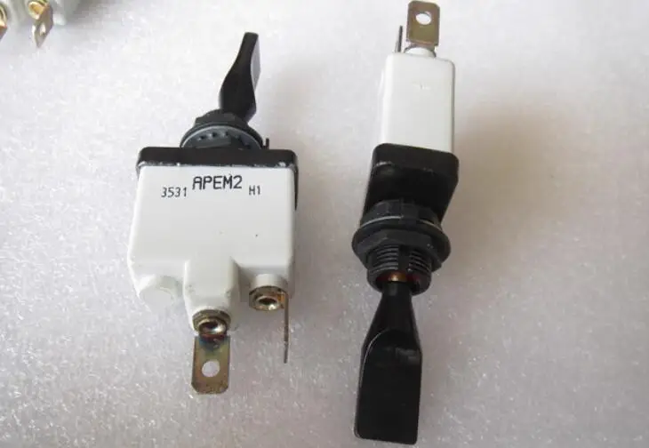 3531 imported French APEM2 H1 toggle switch 2-pin 2-gear waterproof and dustproof shaking head power switch 12MM