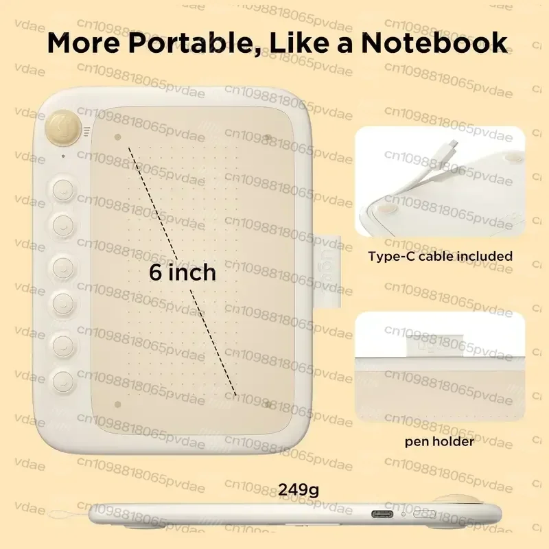 Ugee Q6 Graphic Tablet Drawing Tablet Digital Drawing Board Writing Pad