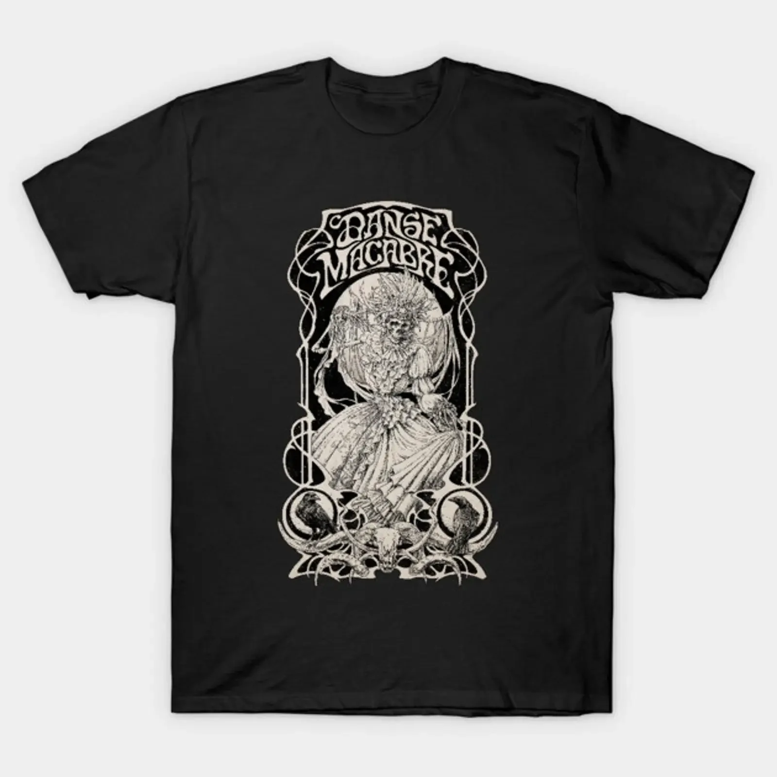 Danse Macabre T Shirt vintage Washed designer clothes graphic homme Unisex Versatile streetwear fashion Stylish