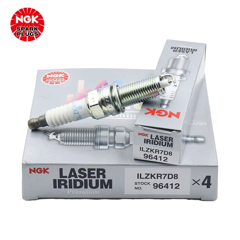 NGK Iridium Platinum Spark plug ILZKR7D8 96412 for Qoros 3 Arezer 7 Tiger-5(4PCS)
