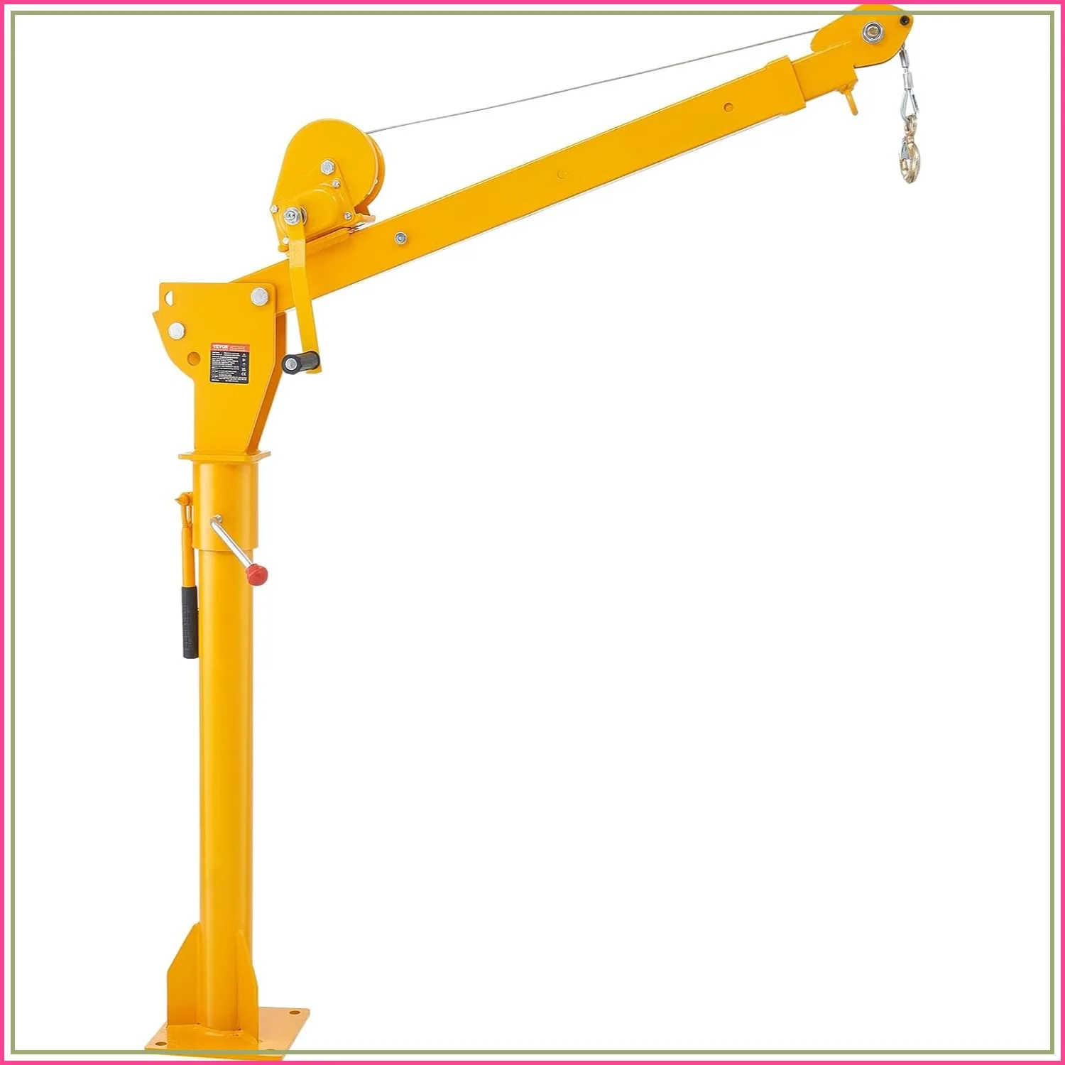 Factory Direct 2026 1100lbs Pickup Truck Crane Manual Winch Folding Jib Hoist 360° Swivel Steel
