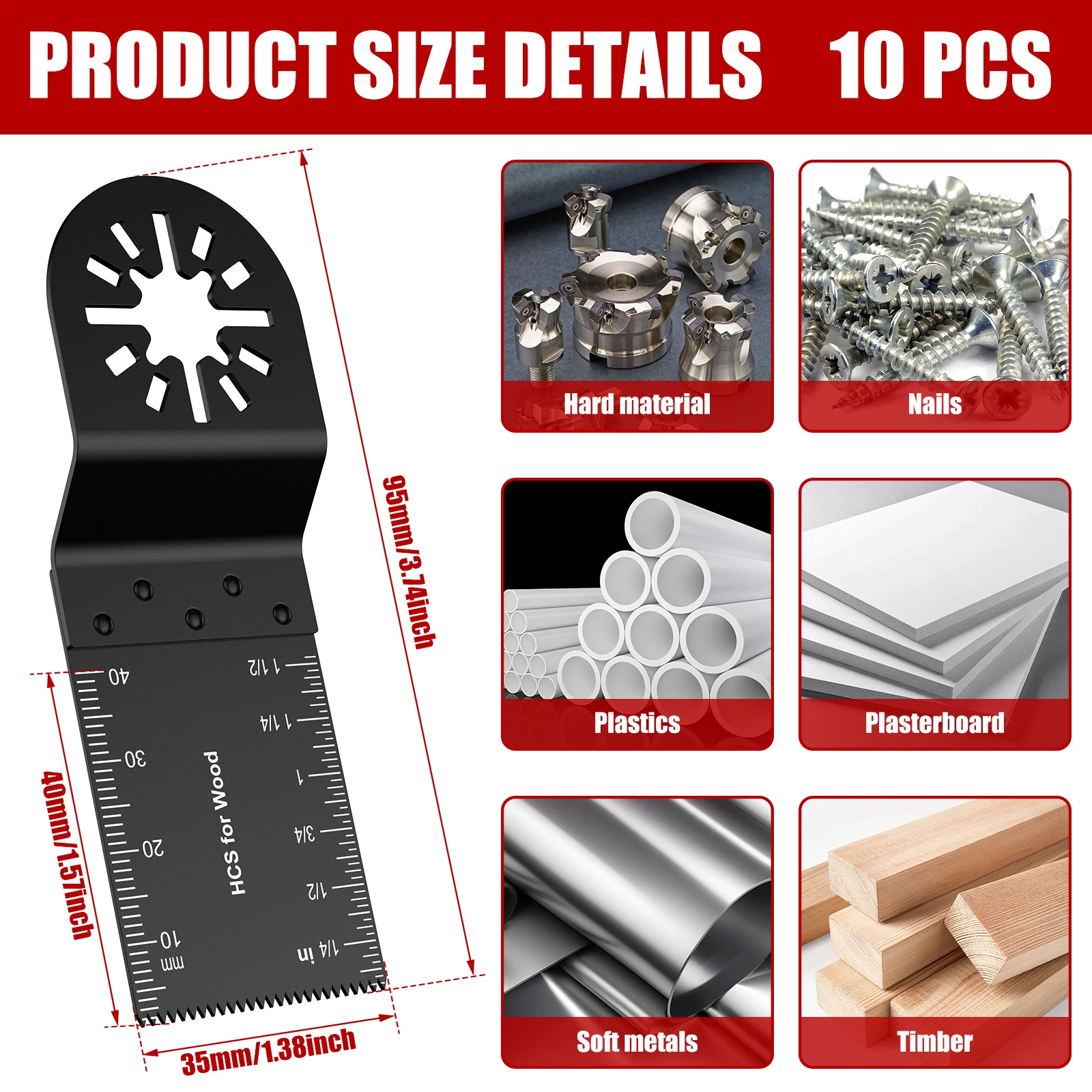 20/10/5Pcs Multi-Function Saw Blade Oscillating Saw Blade Multitool Blades Set Universal Cutter Blade For Dermel Milwaukee