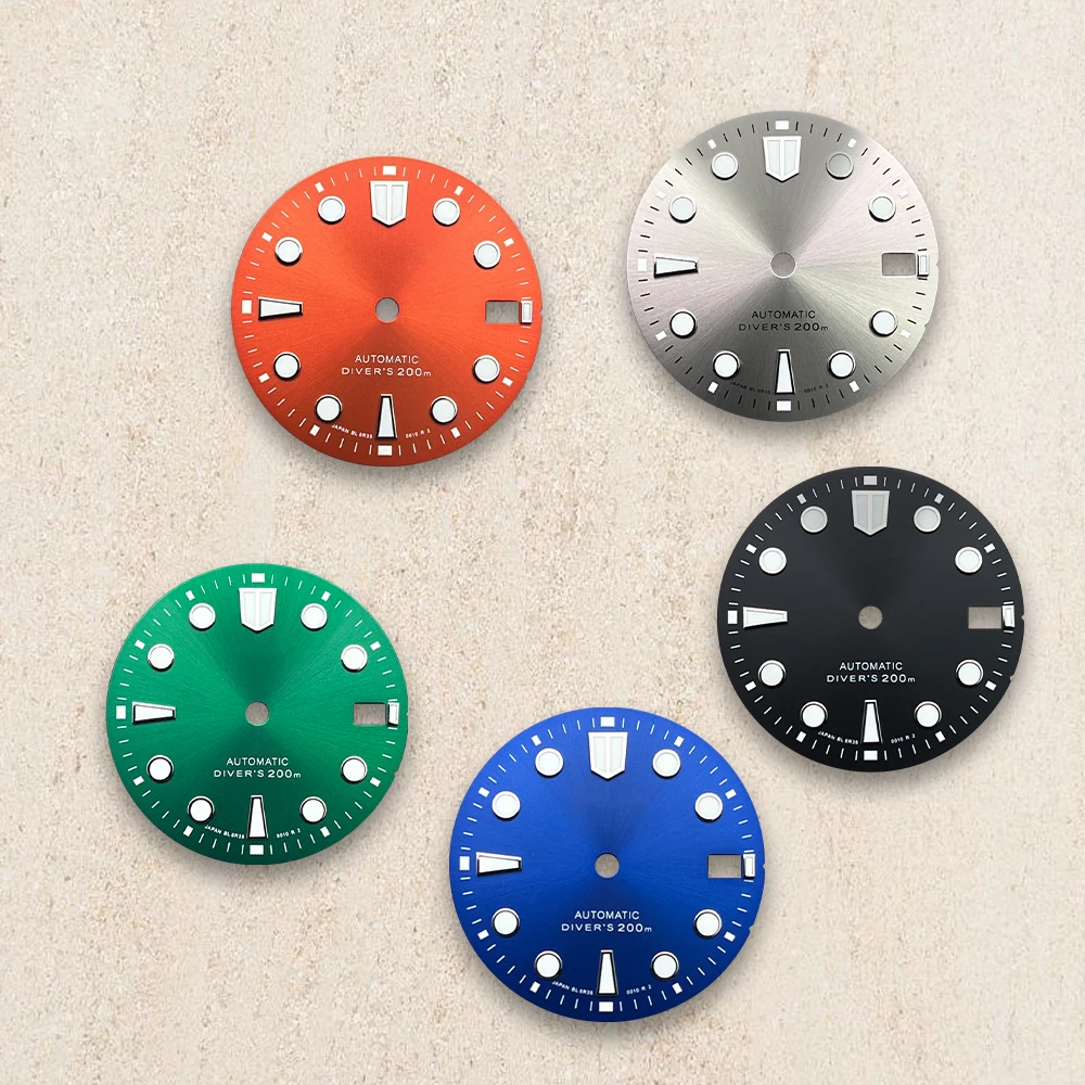 28.5mm S Logo Dial Roman numerals Suitable For NH35/NH36/4R/7S Japanese Automatic Movement Watch Modification Accessories