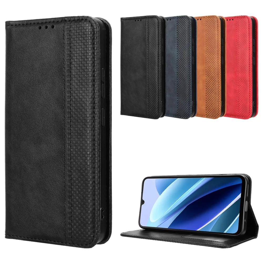 

For Fairphone 6 Flip Leather Retro Magnetic Bracket Card Bag Wallet Phone Case Fairphone 6 Shell Funda Capa
