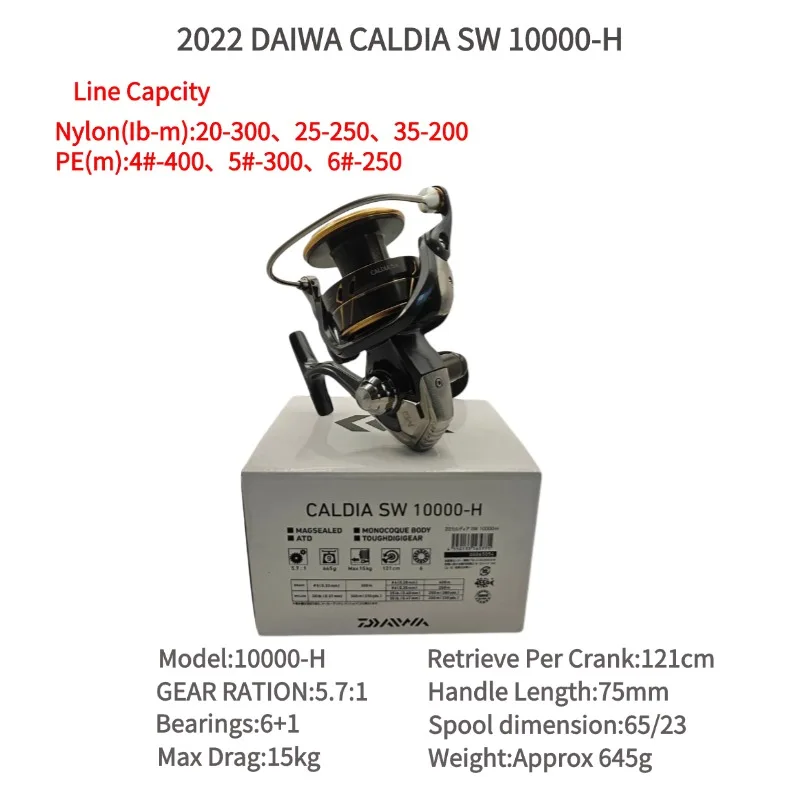 2022 DAIWA CALDIA SW Spinning Fishing Reels 4000-CXH 4000D-CXH