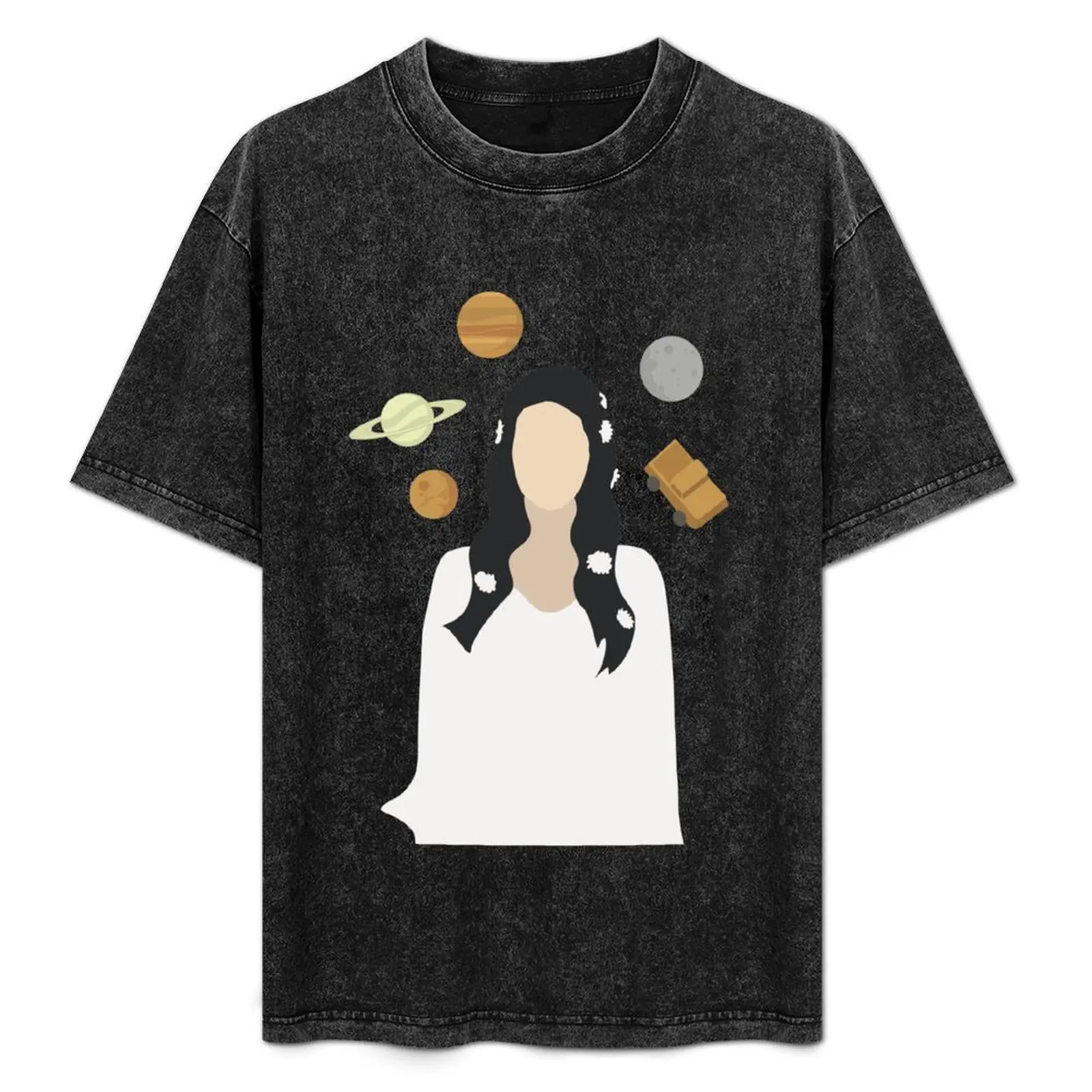 

LOVE-Lana Del Rey T-Shirt Basic Short Sleeve Cotton Blend T-Shirt