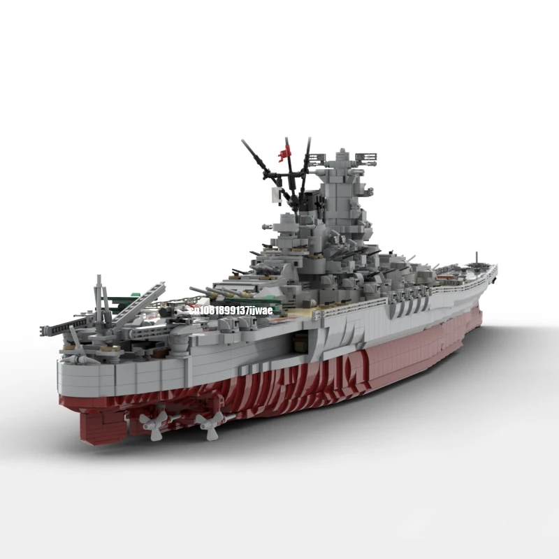 8717PCS WW2 Military MOC1:200 scale Yamato battleship Model DIY creative ideas high-tech Child Toy birthday Gift warship Blocks