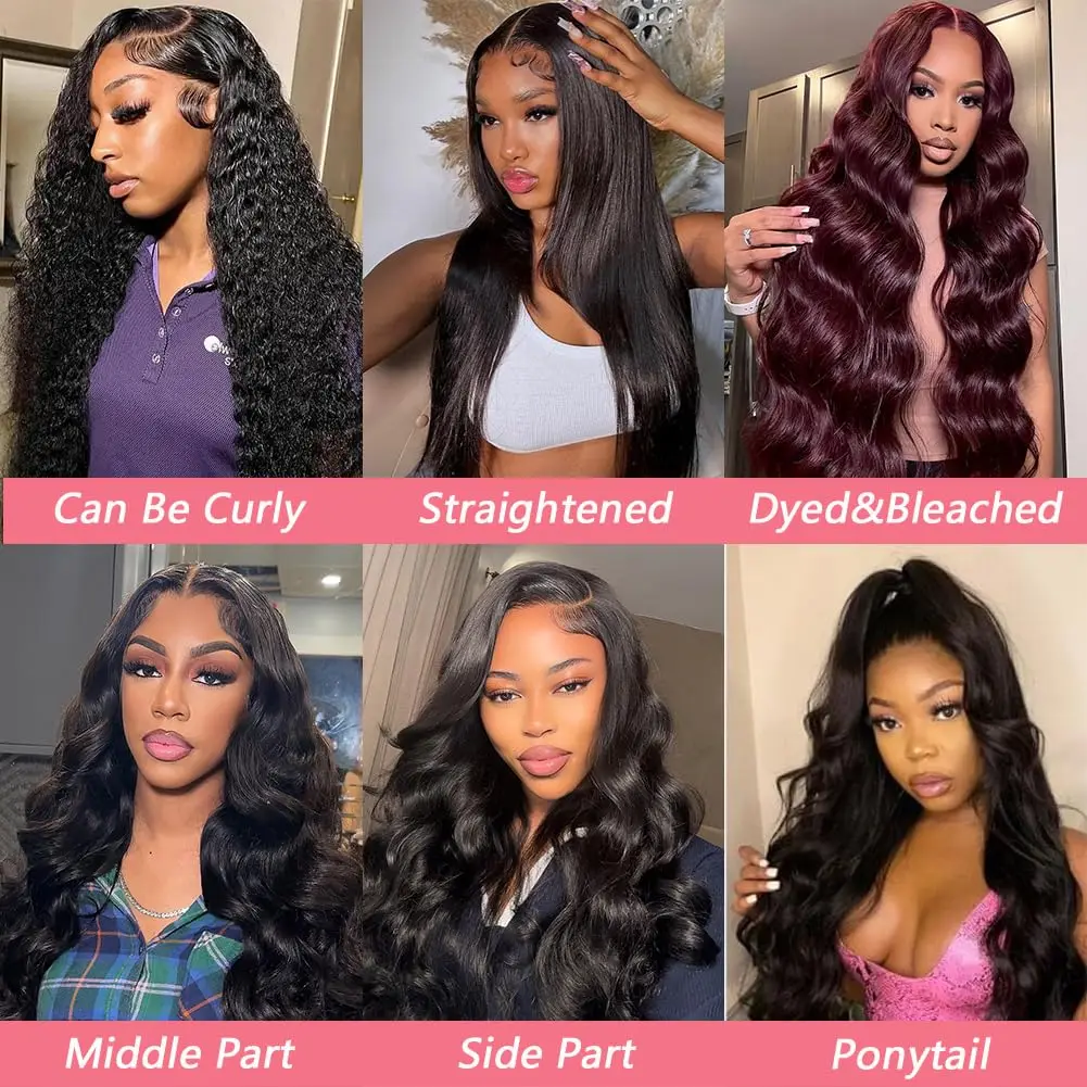 Pelucas con cierre de encaje 5x5, cabello humano Wear and Go, pelucas sin pegamento, cabello humano prearrancado, pelucas frontales de encaje ondulado precortado, cabello humano