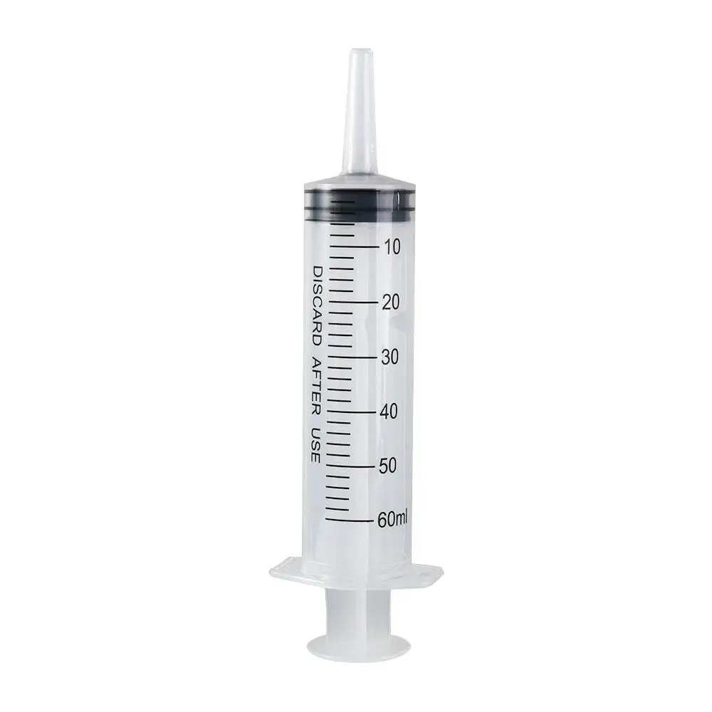 

Transparent Large Capacity Syringe Reusable with Scale Measuring Syringe 60/100/200/300/500ML Plastic Enema Syringe Glue Filling