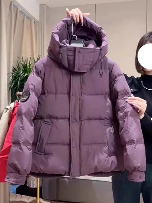 

Утепленная хлопковая куртка с капюшоном в корейском стиле больших размеров для полных женщин, модное теплое пальто для осени и зимы, новинка для пышных дам