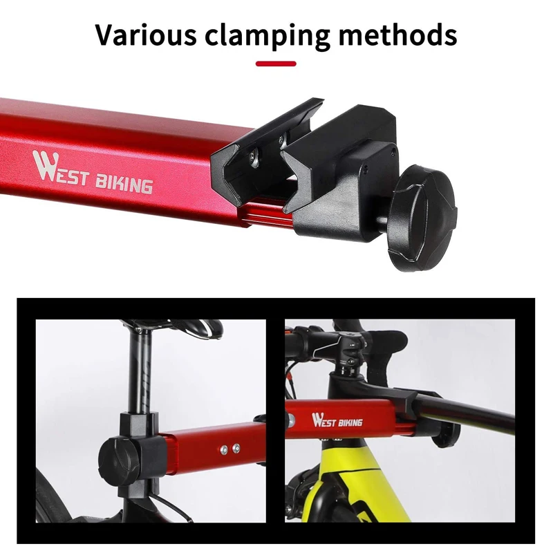 WEST BIKING Professional Bike Repair Stand with Tool Tray Foldable Adjustable Wash Rack MTB Road Bicycle Maintenance Workstand