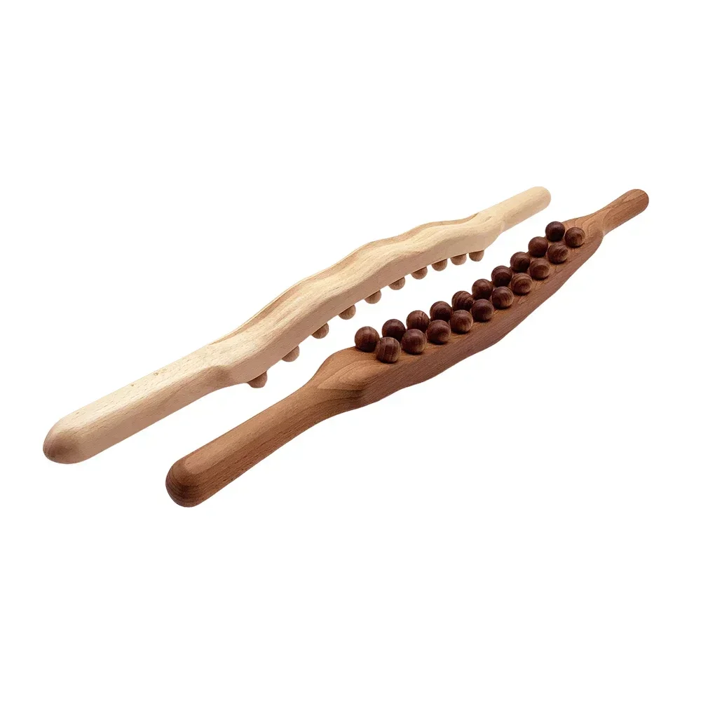 

Wood Therapy Massage Tool Lymphatic Drainage Stick Anti Cellulite Fascia Massage Roller for Full Body Back Muscle Pain Relief