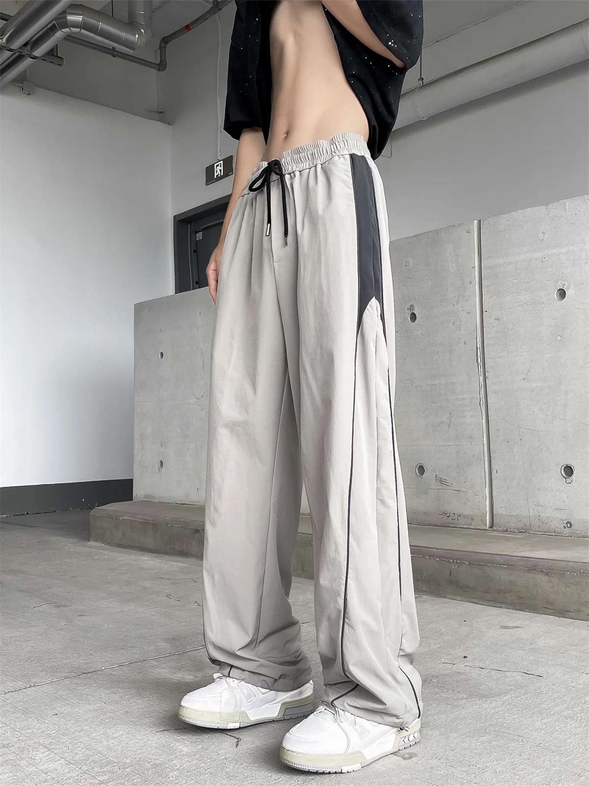 

American Sle Qui Dry Outdoor Cargo Pants Men Summer Loose Straight Leg High Street Color Sport Trendy Dstring Casual L...