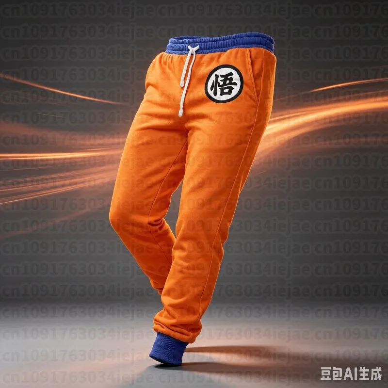 Image of 2026 Sommer Dragon Ball Z Goku "Go" Symbol Jogginghose, Schnelltrocknende Oversize Freizeithose für Herren und Damen Y2k