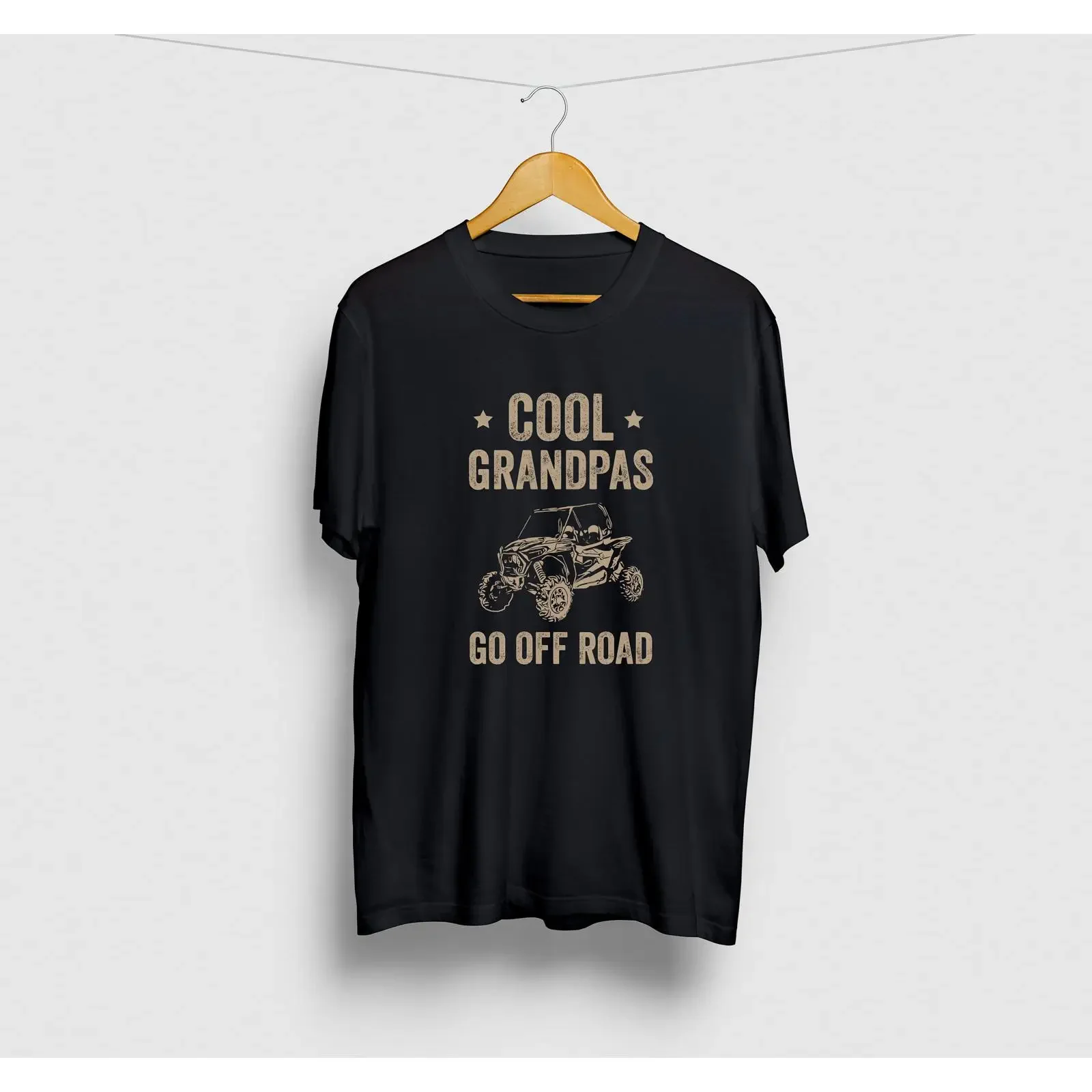 Cool Grandpas Go Off Road UTV Funny T Shirt 4 Wheeler tee Youth  vintage Washed Casual Stylish Soft Top For Everyday Wear