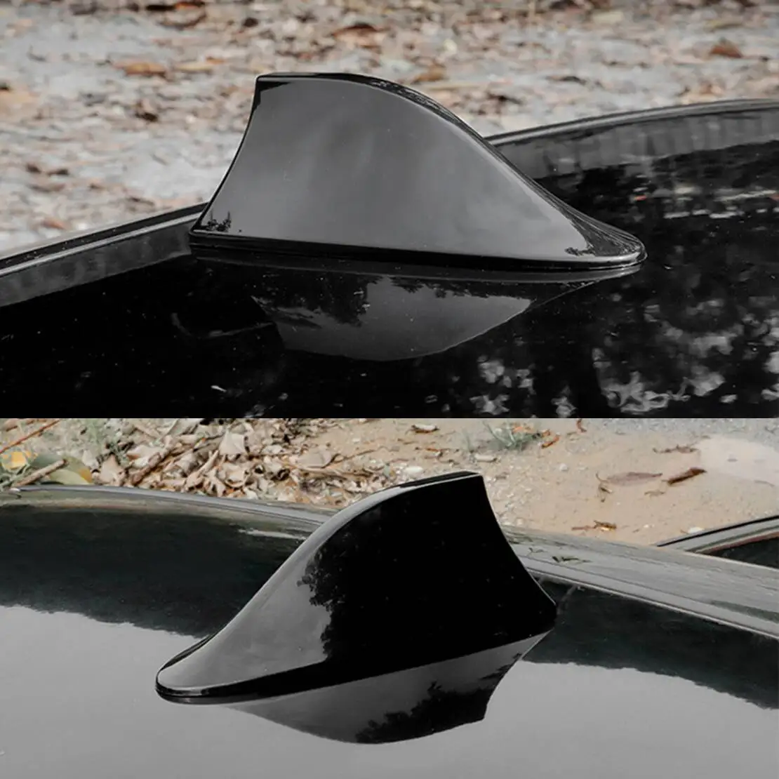 Car Roof Shark Fin Antenna Aerial Cover AM/FM Signal Black Plastic Fit for Hyundai Kona 2018-2023 - view 5