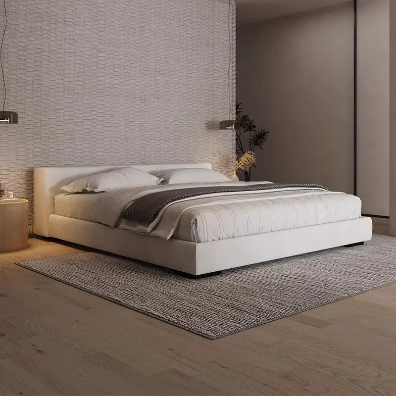 سرير زفاف عالي الجودة لغرفة النوم، سرير مريح للمنزل كريمي بسيط، أبيض كلاسيكي فريد من نوعه، أثاث غرفة نوم Cama De Casal #6