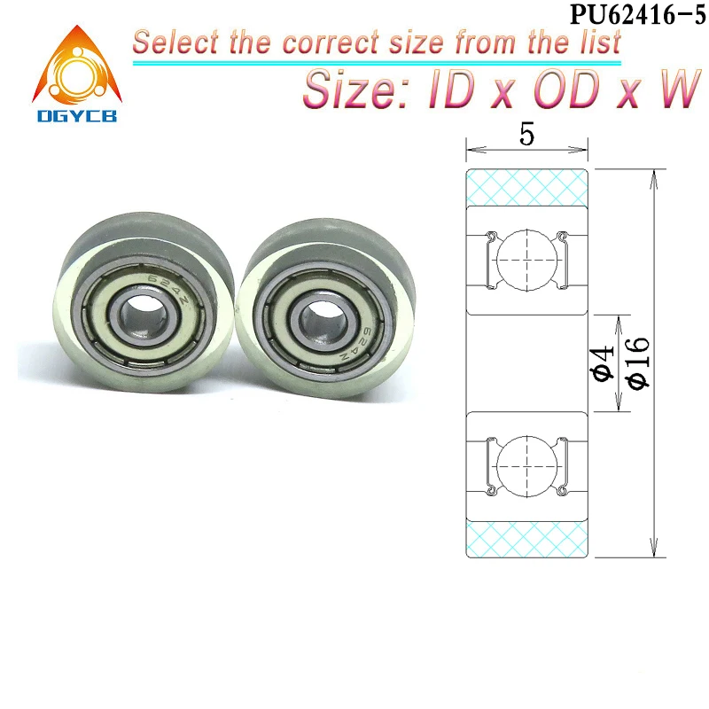 1 stks OD 10 mm PU Gecoate Rollen Met 693 Lager 3x10x4 mm PU69310-4 Polyurethaan Vormende Wielen PU693 Met rubber Bedekte Katrollen