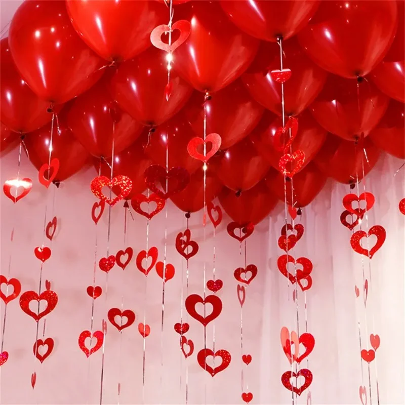 100pcs Wedding Birthday Party Decoration Decoration Balloon Rain Silk Sequin Pendant Wedding Supplies Wedding Room Decoration
