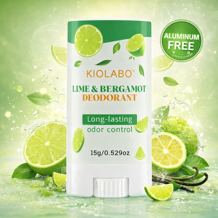 Desodorante en Barra de Lima y Bergamota para Hombre y Mujer – Control de Olor de Larga Duración, Fragancia Cítrica Fresca, Desodorante Natural para Axilas