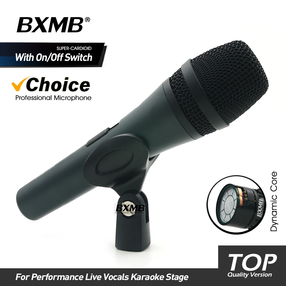 

Metal Professional Super-Cardioid Dynamic Vocal Wired Microphone with ON/OFF Switch For Live Karaoke Performance Stage Singing